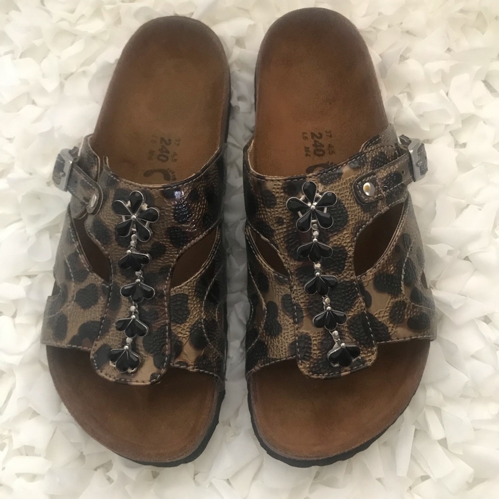 Betula Leopard Print Slides Euc - image 2